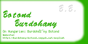 botond burdohany business card